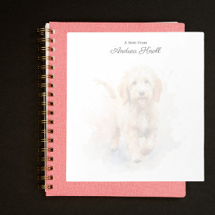 Bloc De Notas Una Nota Del Cute Golden Doodle Moderno Notepad