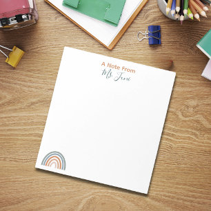 Bloc De Notas Una Nota Del Cute Rainbow Teachad Notepad