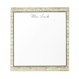 Bloc De Notas Una nota del músico de notas musicales de hojas an