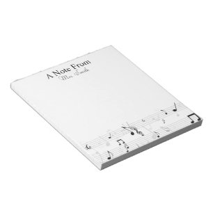 Bloc De Notas Una Nota Del Músico De Whimsical Music Note