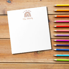 Bloc De Notas Una Nota Del Profesor Del Boho Rainbow Notepad