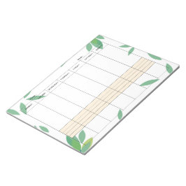Bloc De Notas Undated Minimal Weekly Planner Notepad