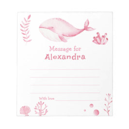 Bloc De Notas Under the sea Whale birthday time capsule message