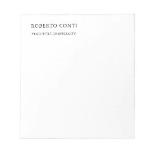 Bloc De Notas Único Minimalista Moderno Plano