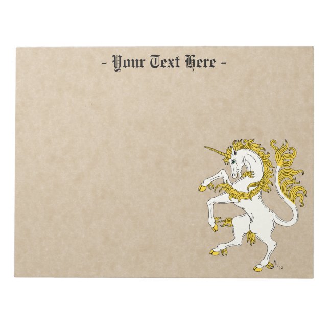 Bloc De Notas Unicorn Rampant (Frente)