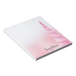 Bloc De Notas Unicornio blanco rosa