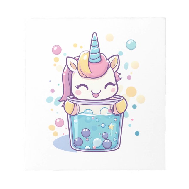 Bloc De Notas Unicornio de Bubble Tea (1) (Frente)