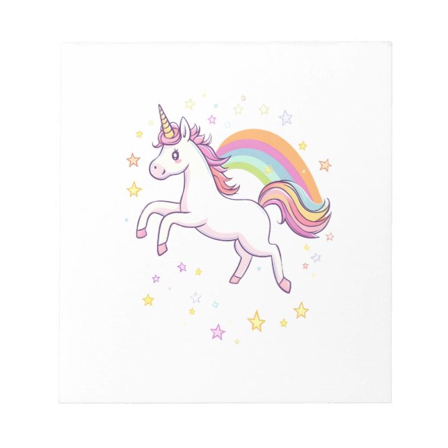 Bloc De Notas Unicornio Estrella Arcoíris (1) (Frente)