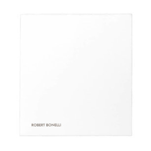 Bloc De Notas Unique Modern Black White Your Name Minimalist