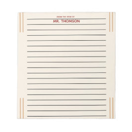 Bloc De Notas Unique Teacher Lined Paper From The Desk Of 