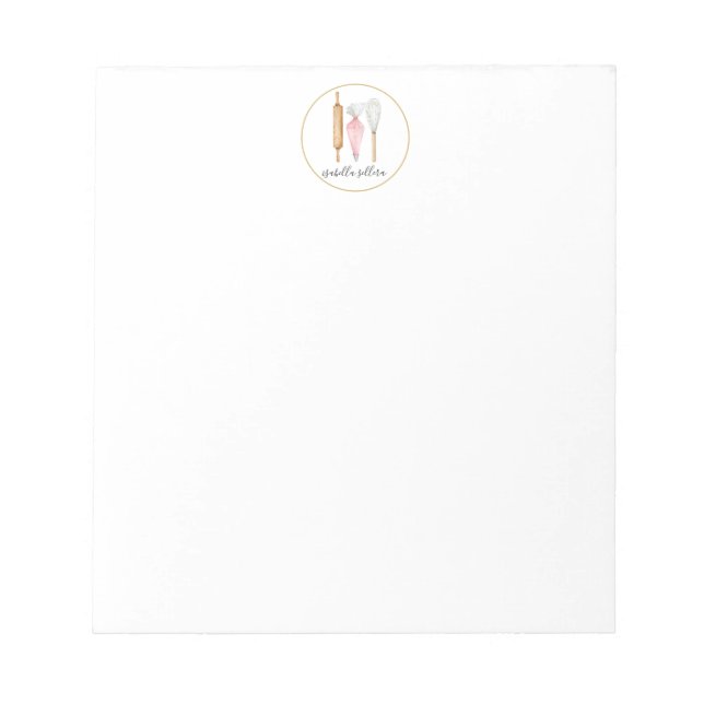 Bloc De Notas Utensilios de horneado personalizados para pastele (Frente)
