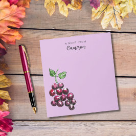 Bloc De Notas Uvas de color de agua humedecidas a mano vintage P