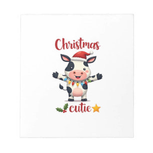 Bloc De Notas Vaca Navidad Cute Vacas Camiseta de Navidad (5)