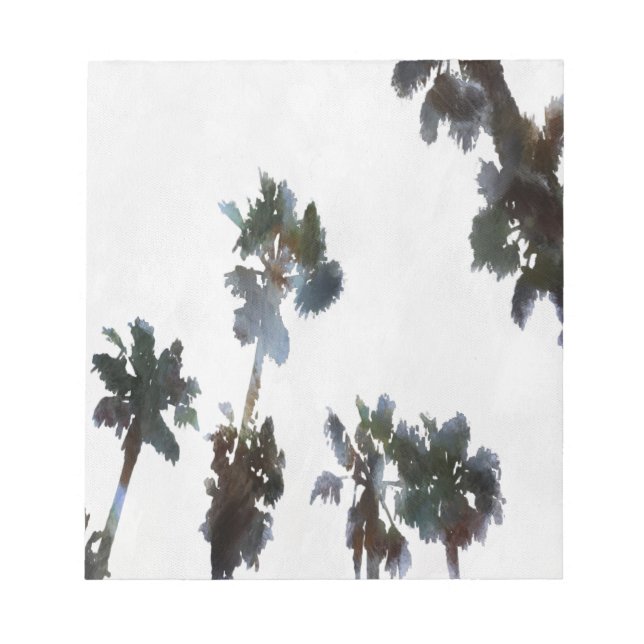 Bloc De Notas Vacaciones Palmas Tropicales Acuarela Artística (Frente)