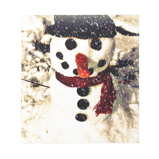 Bloc De Notas Vacaciones que dejen que nieve Adorable Snowman (Frente)