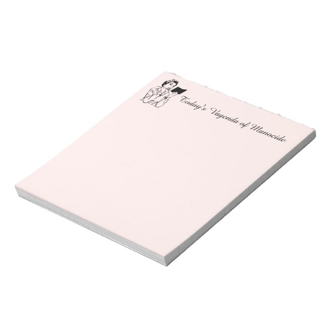 Bloc De Notas Vagenda del Notepad Feminista del Manocidio (Lado Izquierdo)