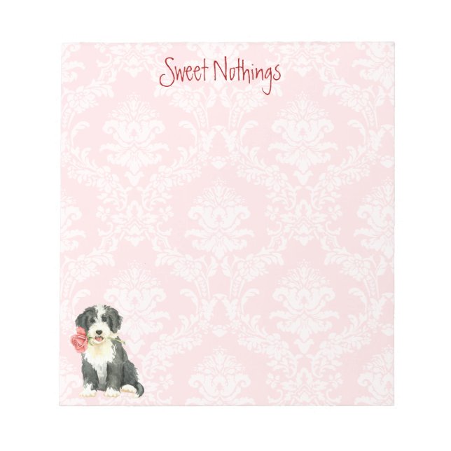 Bloc De Notas Valentine Rosa Beardie (Frente)