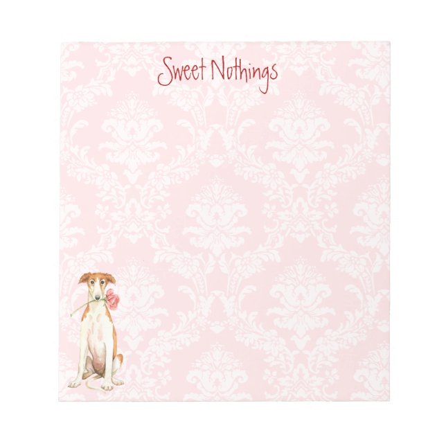 Bloc De Notas Valentine Rosa Borzoi (Frente)