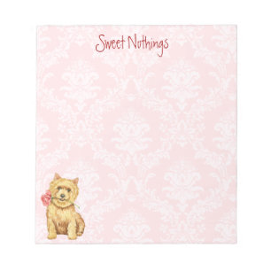 Bloc De Notas Valentine Rosa Norwich Terrier