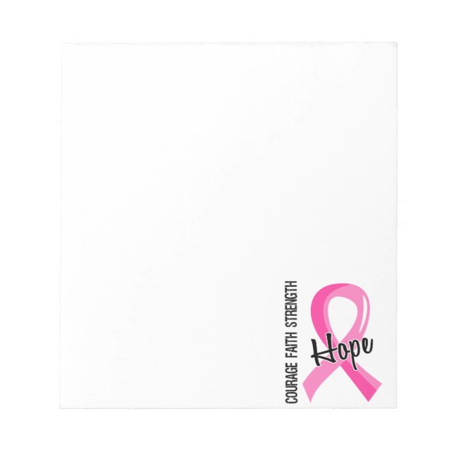 Bloc De Notas Validez Fe Hope 5 Cáncer de Mama (Frente)