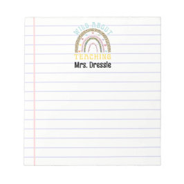 Bloc De Notas Valoración desenfrenada del profesor sobre enseñar