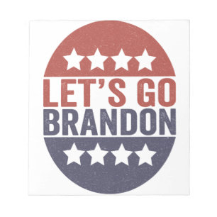 Bloc De Notas Vamos a Brandon Funny Bandera Patriótica Americana