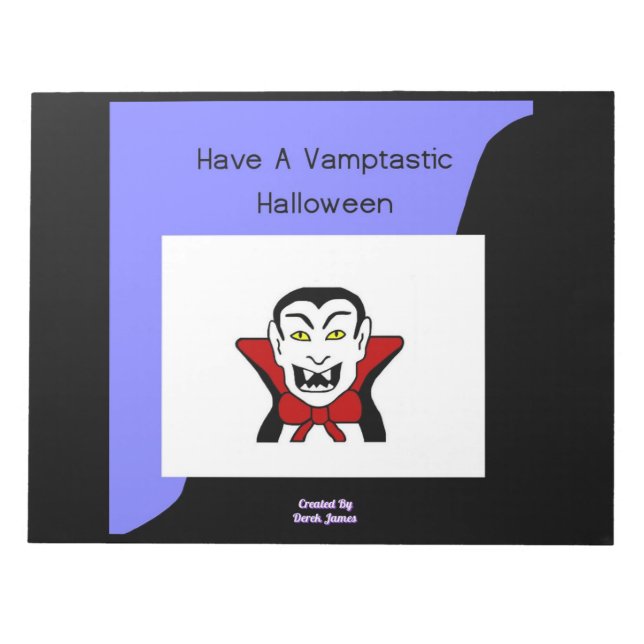 Bloc de notas Vamptártico de Halloween (27,9 cm x  (Frente)