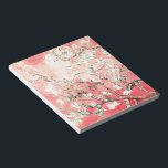 Bloc De Notas Van Gogh Almond Blossoms Peach<br><div class="desc">Artista: Vincent Van Gogh Título: Flores de almendra alteradas de color por 2Sweet4wordsDiseños</div>