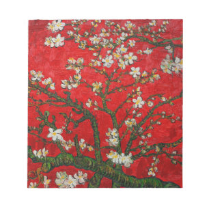 Bloc De Notas Van Gogh Almond Blossoms Red