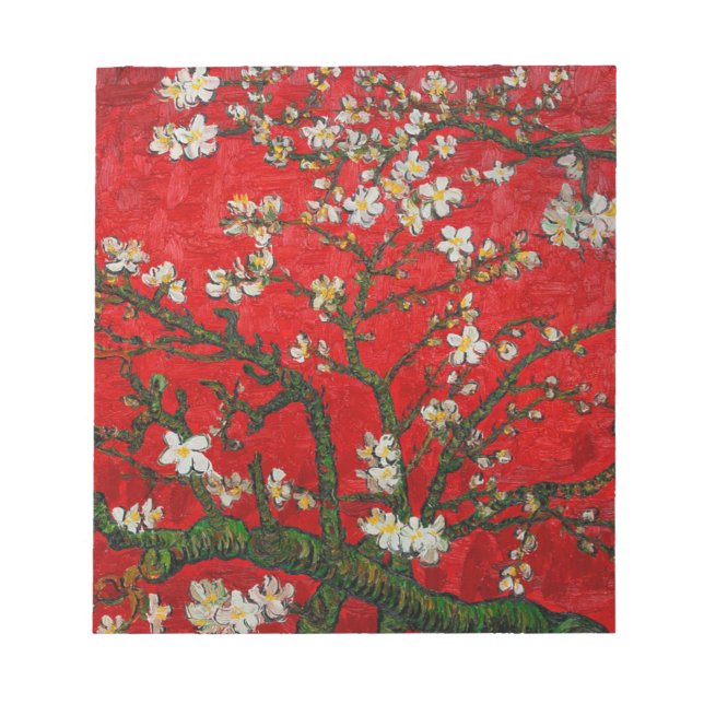 Bloc De Notas Van Gogh Almond Blossoms Red (Frente)