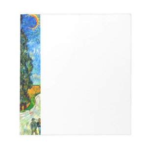 Bloc De Notas Van Gogh Road con Cypress y Star