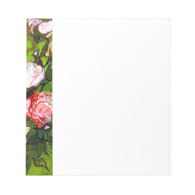 Bloc De Notas Van Gogh sigue con la vida con rosas rosas rosas (Frente)