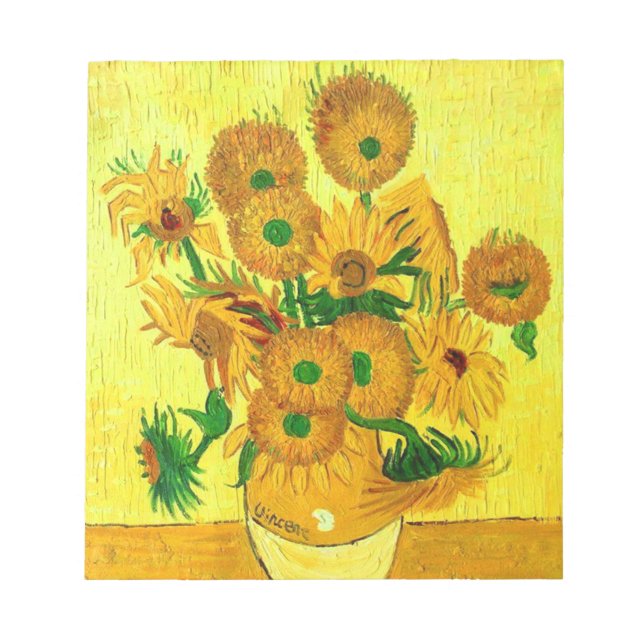Bloc De Notas Van Gogh Sunflowers (Frente)