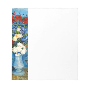 Bloc De Notas Van Gogh Vase con Cornflowers y Poppies