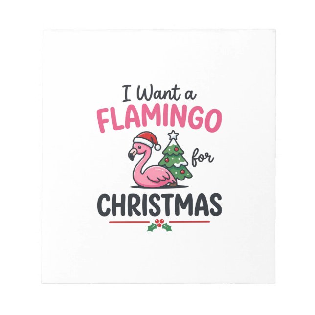 Bloc De Notas Vector de cita de Navidad de flamenco (Frente)