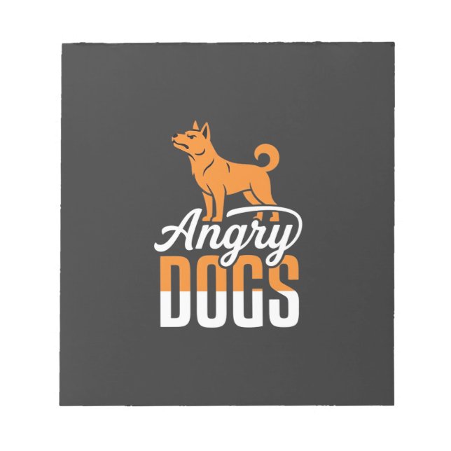 Bloc De Notas Vector Mascota Perros Enojados (Frente)