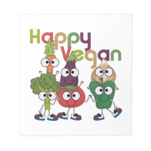 Bloc De Notas Vegano feliz
