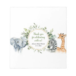 Bloc De Notas Vegetación de Safari ducha de bebé envolturas de b