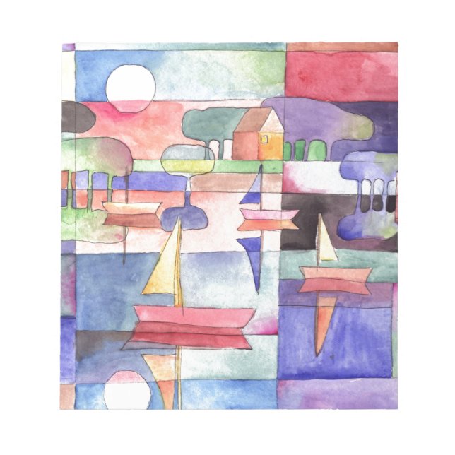 Bloc De Notas VELA EN EL NAVEGADOR Pintando acuarela (Frente)