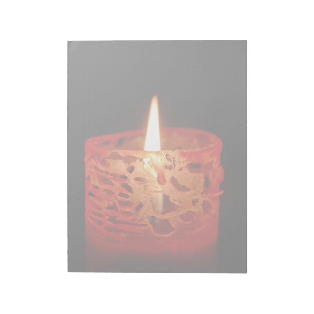 Bloc De Notas Velas en un fondo negro (Lado Izquierdo)