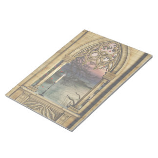 Bloc De Notas Ventana Gótica Elegante Notepad de Estacionamiento