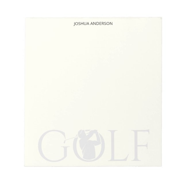 Bloc De Notas Ventilador de golf simple Stationery Buff personal (Frente)