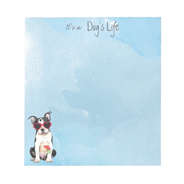 Bloc De Notas Verano Boston Terrier (Frente)