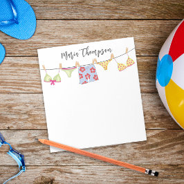 Bloc De Notas Verano Cuidado Trajes De Piscina Clásica Gracioso