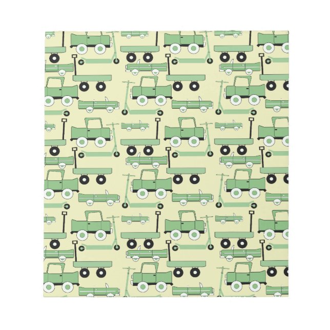 Bloc De Notas Verano Retro Ruedas Scooters Coches Camiones de va (Frente)