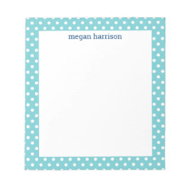 Bloc de notas Verde azulado personalizado de punto