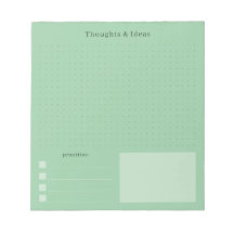 Verde calmado y pensamientos e ideas mínimas