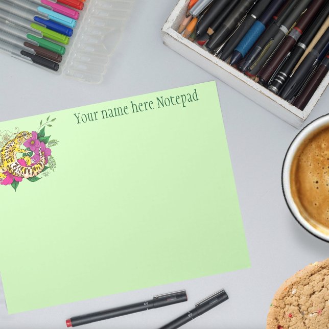 Bloc De Notas Verde Gecko Amarillo Leopardo (Subido por el creador)