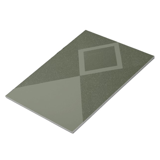 Bloc de notas verde geométrico con pico de diamant (Lado Derecho)