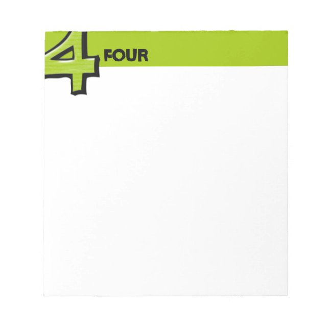 Bloc de notas verde número 4 (Frente)